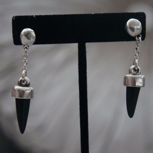 NEW Uno de 50 Black Horn Dangle Earrings